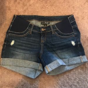 Motherhood Maternity Indigo Blue Jean shorts